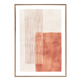 Obraz na płótnie Mina - grafika na płótnie beżowo-brązowy nr 1 50x70 cm House Nordic