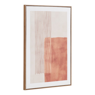 Obraz na płótnie Mina - grafika na płótnie beżowo-brązowy nr 1 50x70 cm House Nordic