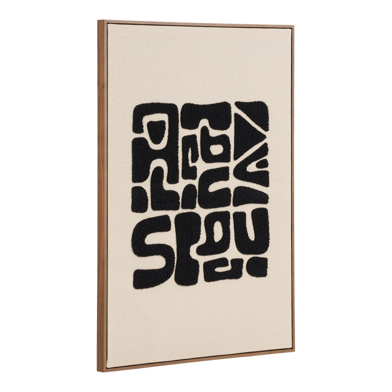 Pikowana dekoracja ścienna Tine 50x70cm czarno-brązowa House Nordic