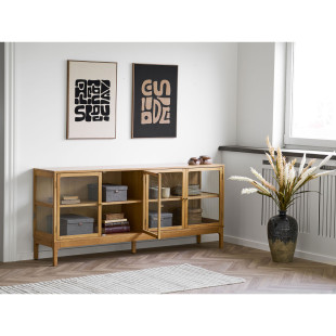 Pikowana dekoracja ścienna Tine 50x70cm czarno-brązowa House Nordic