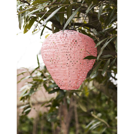 Lampion ogrodowy Greatham 30cm różowy House Nordic