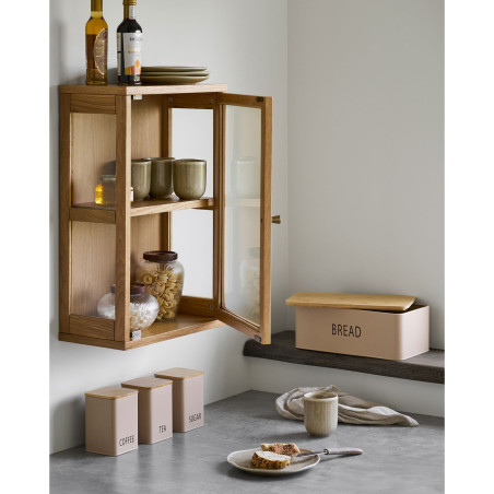 Zestaw 3 pojemników + chlebak Tula bambus / beż House Nordic