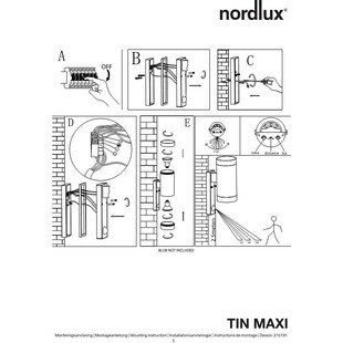 Kinkiet zewnętrzny Nordlux Tin Maxi Sensor - czarny | Oświetlenie