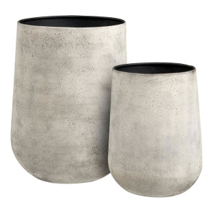 Zestaw 2 donic w stylu wabi-sabi Hou 35cm + 30cm antyczny beż House Nordic