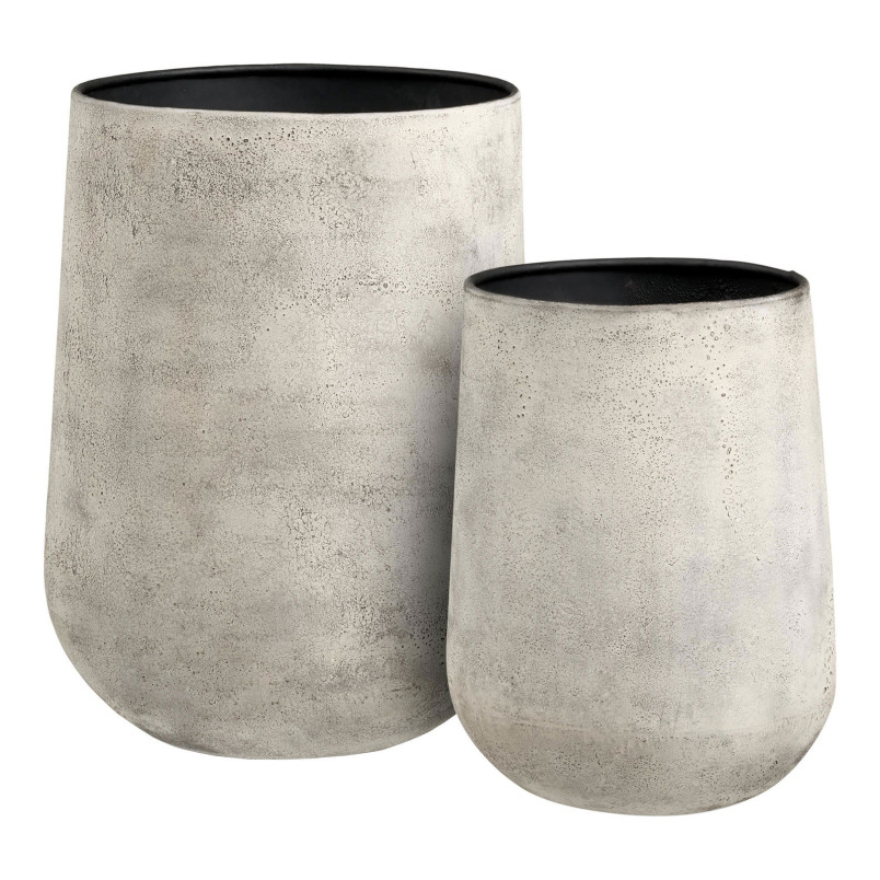 Zestaw 2 donic w stylu wabi-sabi Hou 35cm + 30cm antyczny beż House Nordic