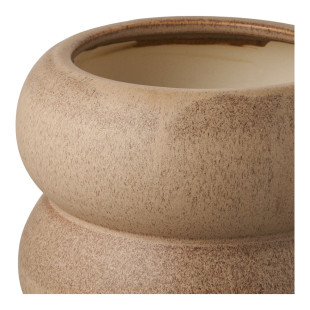 Doniczka / osłonka ceramiczna wabi-sabi brązowa 19x17,5cm House Nordic
