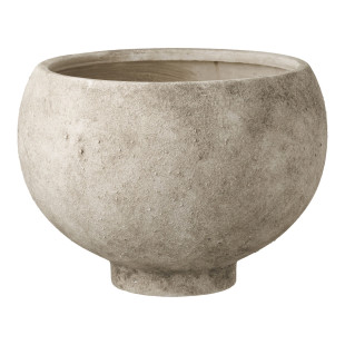 Doniczka / osłonka ceramiczna wabi-sabi szara 26x19,5cm House Nordic