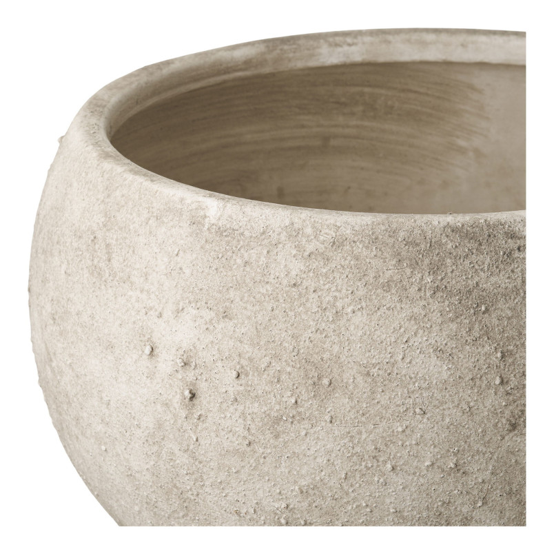 Doniczka / osłonka ceramiczna wabi-sabi szara 26x19,5cm House Nordic