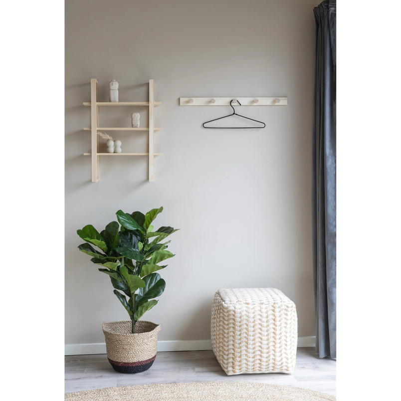 Wieszak ścienny drewniany 5 haczyków Abano 70cm House Nordic
