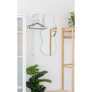 Wieszak ścienny Trento biay metalowy do przedpokoju 82cm House Nordic