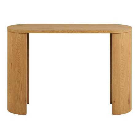 Konsola owalna japandi Bibione 114x38cm odcień dębu House Nordic