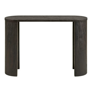 Konsola owalna japandi - wabi sabi Bibione 114x38cm ciemny brąz House Nordic
