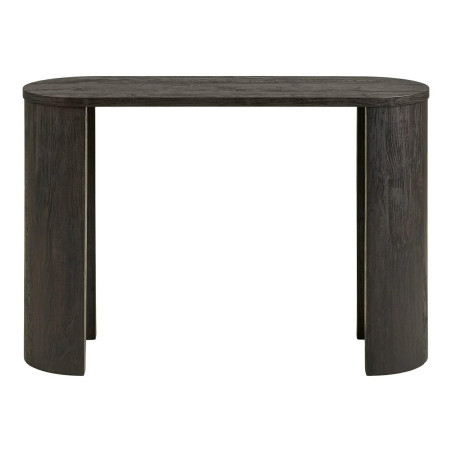 Konsola owalna japandi - wabi sabi Bibione 114x38cm ciemny brąz House Nordic