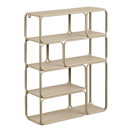 Półka ścienna metalowa Lanciano 48x18x64cm beżowa House Nordic