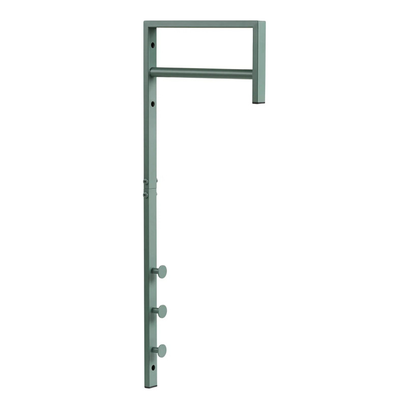 Wieszak ścienny do przedpokoju Trento zielony metalowy 82cm House Nordic