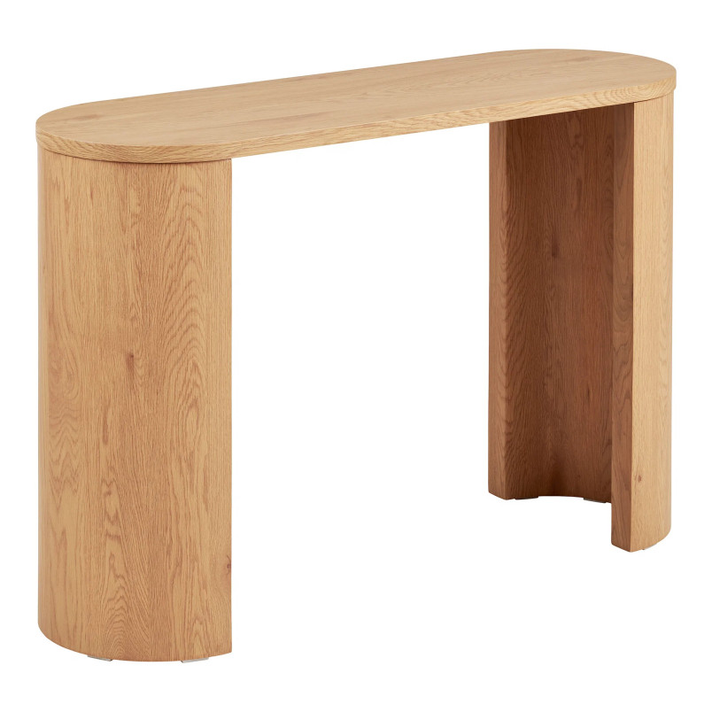 Konsola owalna japandi Bibione 114x38cm odcień dębu House Nordic