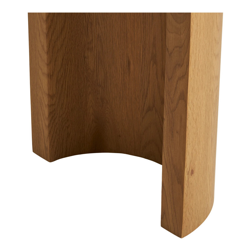 Konsola owalna japandi Bibione 114x38cm odcień dębu House Nordic