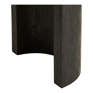 Konsola owalna japandi - wabi sabi Bibione 114x38cm ciemny brąz House Nordic