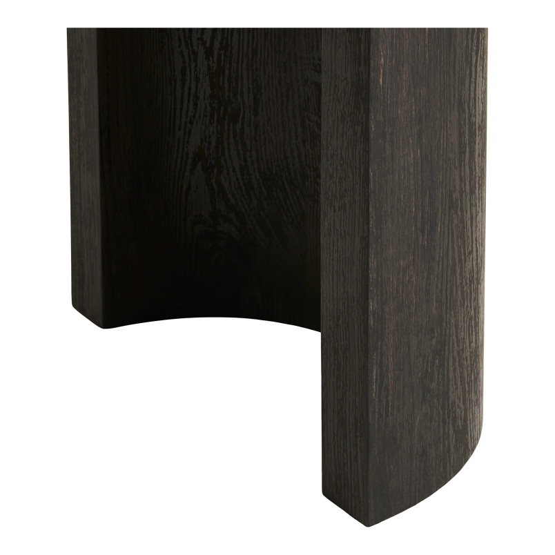 Konsola owalna japandi - wabi sabi Bibione 114x38cm ciemny brąz House Nordic