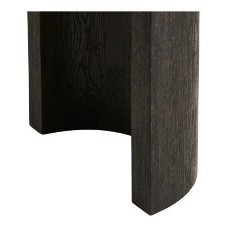 Konsola owalna japandi - wabi sabi Bibione 114x38cm ciemny brąz House Nordic