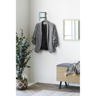 Wieszak ścienny do przedpokoju Trento zielony metalowy 82cm House Nordic