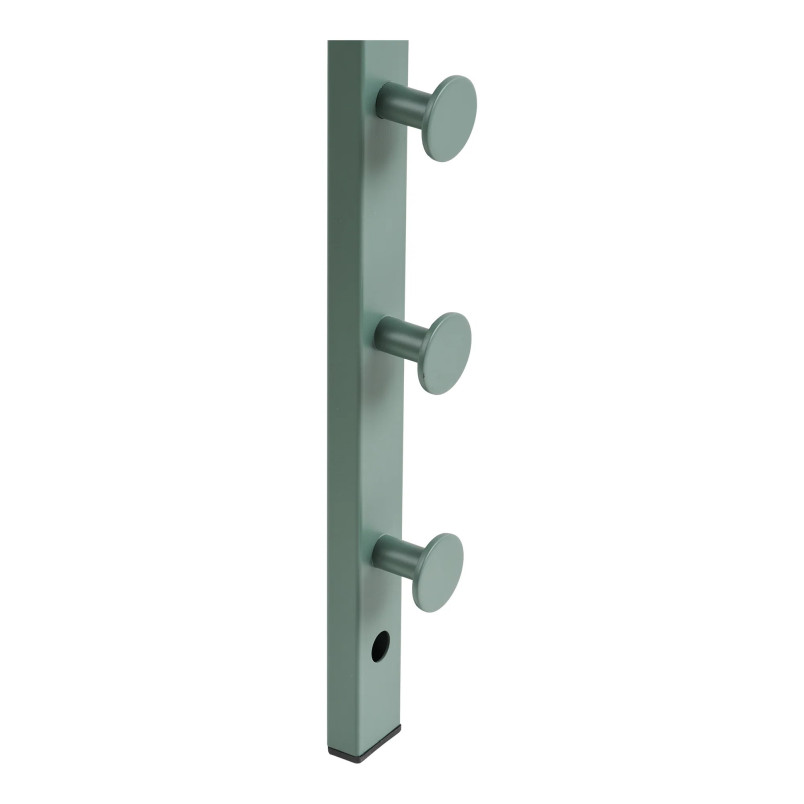 Wieszak ścienny do przedpokoju Trento zielony metalowy 82cm House Nordic