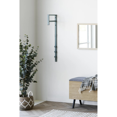 Wieszak ścienny do przedpokoju Trento zielony metalowy 82cm House Nordic