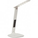 Lampa biurkowa LED z zegarem | Brilliant Glenn | Biała
