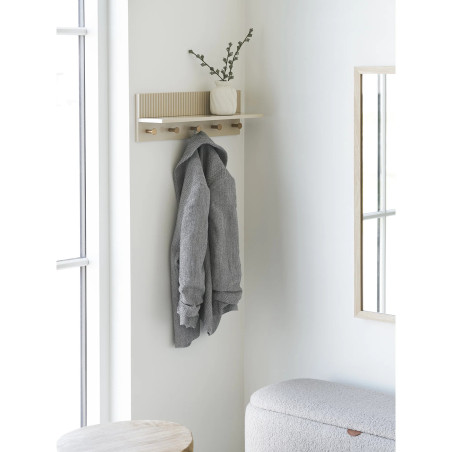 Wieszak ścienny z półką Rocca bezowy 50cm House Nordic