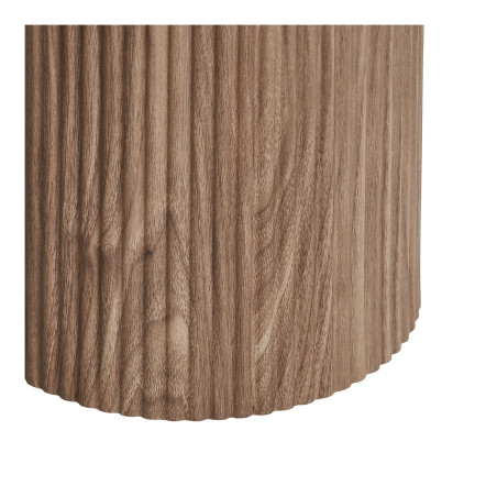 Konsola owalna ceramiczna na ryflowanej podstawie Athens 120cm ceramika / brąz House Nordic
