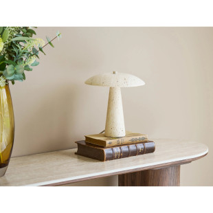 Lampa stołowa z trawertynu Consett Ø 23 cm | Sklep