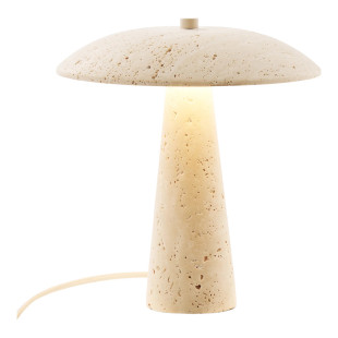 Lampa stołowa z trawertynu Consett Ø 23 cm | Sklep