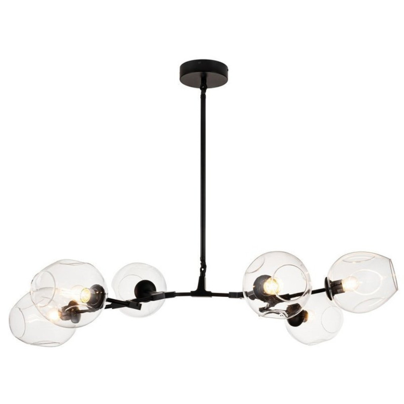 Lampa wisząca MODERN ORCHID-9 transparentno czarna 150 cm Step Into Design