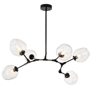 Lampa wisząca MODERN ORCHID-9 transparentno czarna 150 cm Step Into Design