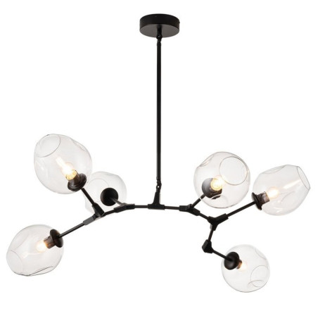 Lampa wisząca MODERN ORCHID-9 transparentno czarna 150 cm Step Into Design