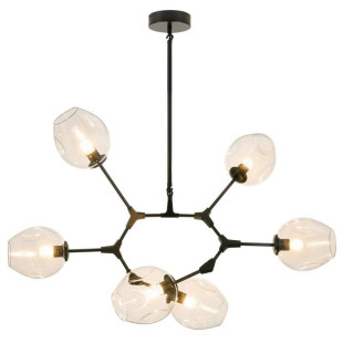 Lampa wisząca MODERN ORCHID-9 transparentno czarna 150 cm Step Into Design