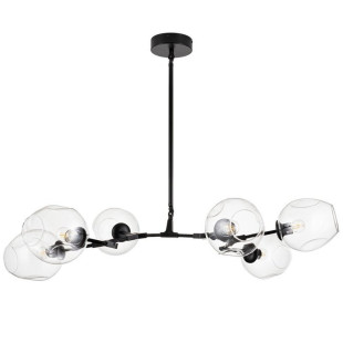 Lampa wisząca MODERN ORCHID-9 transparentno czarna 150 cm Step Into Design