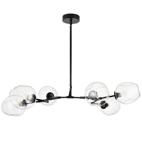Lampa wisząca MODERN ORCHID-9 transparentno czarna 150 cm Step Into Design