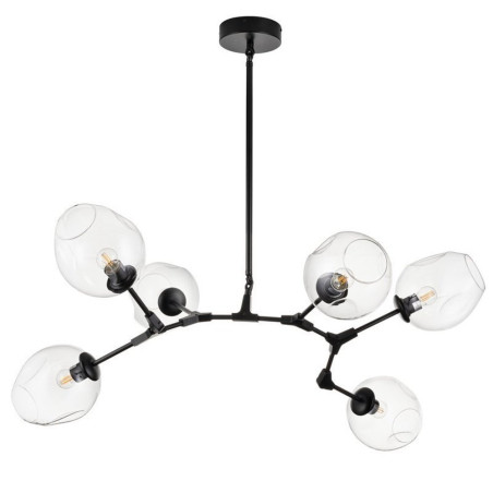 Lampa wisząca MODERN ORCHID-9 transparentno czarna 150 cm Step Into Design