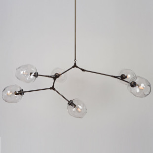 Lampa wisząca MODERN ORCHID-9 transparentno czarna 150 cm Step Into Design