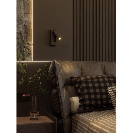 Kinkiet reflektorek Core LED czarny MaxLight