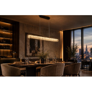 Lampa wisząca szklana glamour Savoy LED 97cm MaxLight