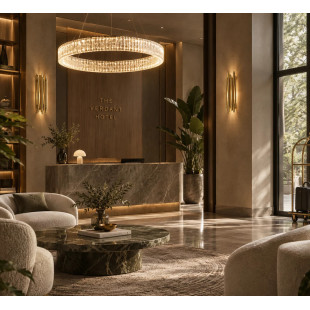Lampa wisząca szklana okrągła Savoy LED 79cm MaxLight