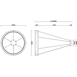 Lampa wisząca szklana okrągła Savoy LED 79cm MaxLight