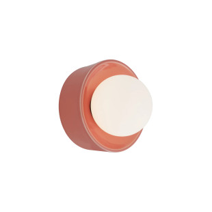 Kinkiet ceramiczny ze szklaną kulą Rainbow 18,5cm opal / różowy MaxLight