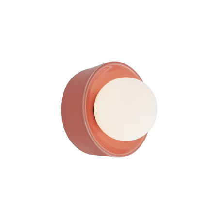Kinkiet ceramiczny ze szklaną kulą Rainbow 18,5cm opal / różowy MaxLight