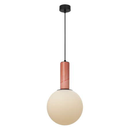 Lampa wisząca szklana kula z ceramiką Rainbow 25cm opal / różowy MaxLight