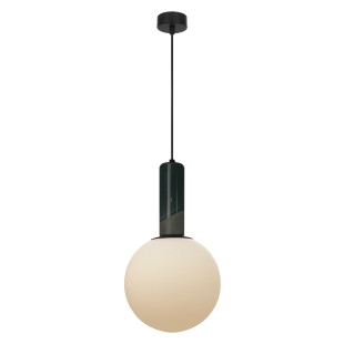 Lampa wisząca szklana kula z ceramiką Rainbow 25cm opal / szary MaxLight