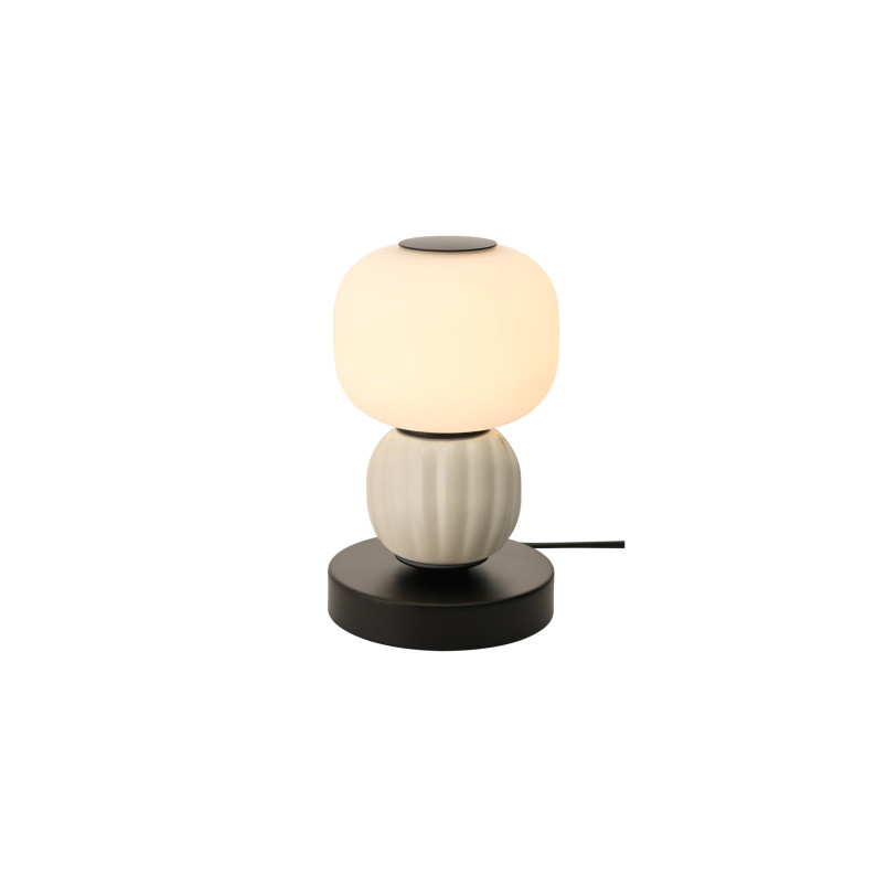 Lampa stołowa ceramiczna dekoracyjna Modern LED opal / jasny szary MaxLight