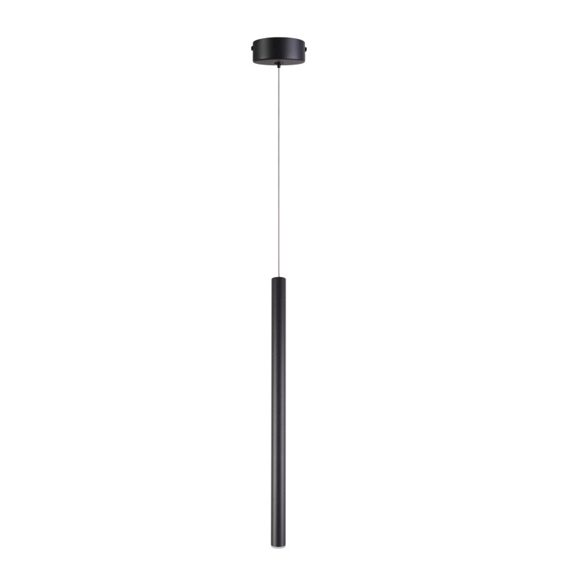 Lampa wisząca tuba Metalic LED 2cm H45cm czarna MaxLight